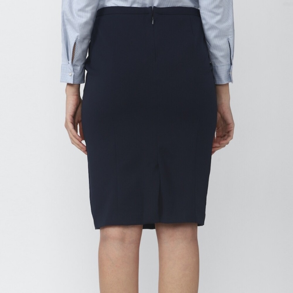Van Heusen Stretch Pencil Skirt Navy - Picture 2 of 9